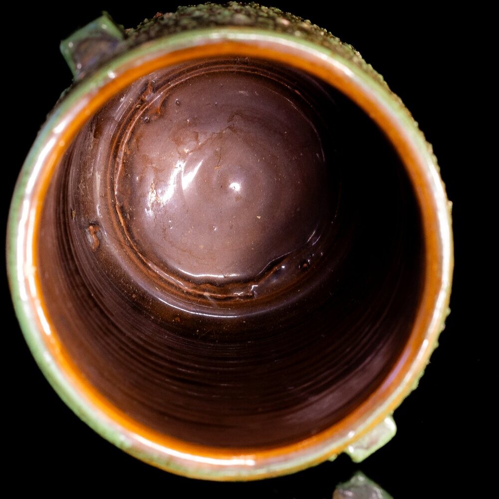 Vintage 1960’s MCM Bitossi Aldo Londi Rimini Green Pottery Vase # 001/35 - Picture 9 of 13